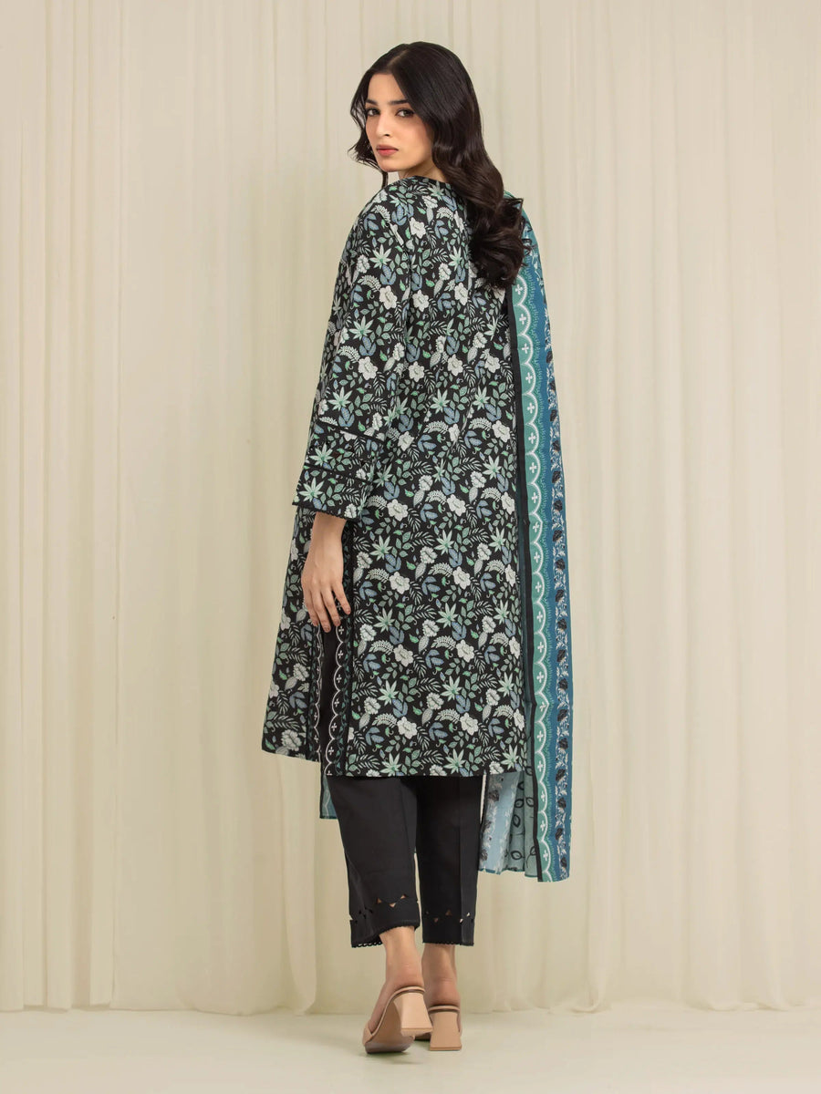 edenrobe Allure Lawn Unstitched Printed 3Pc Suit EWU6A1-36602