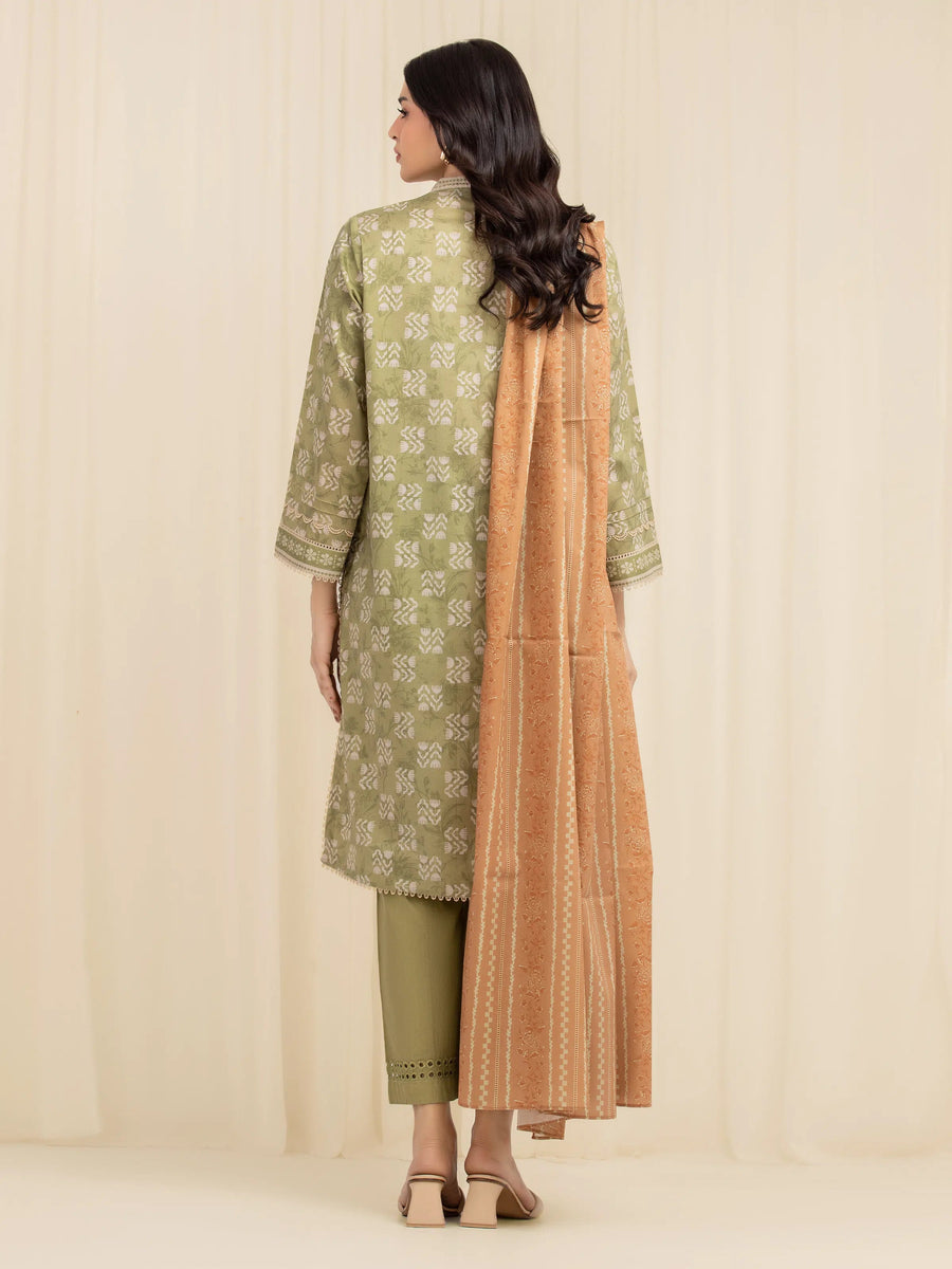 edenrobe Allure Lawn Unstitched Printed 3Pc Suit EWU6A1-36604