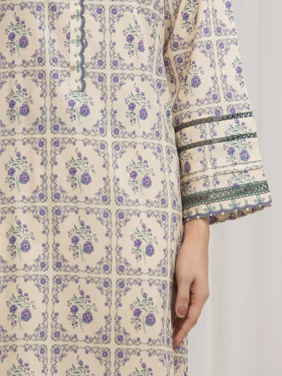 edenrobe Allure Lawn Unstitched Printed 3Pc Suit EWU6A1-36605