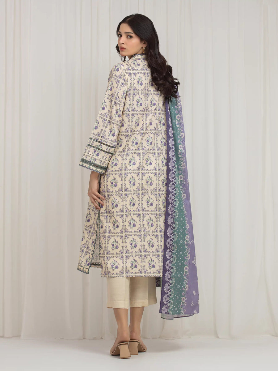 edenrobe Allure Lawn Unstitched Printed 3Pc Suit EWU6A1-36605