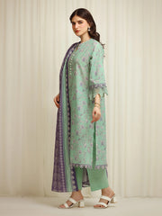 edenrobe Allure Lawn Unstitched Printed 3Pc Suit EWU6A1-36607