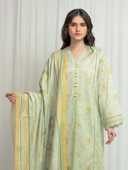 edenrobe Allure Lawn Unstitched Printed 3Pc Suit EWU6A1-36608