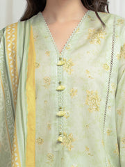 edenrobe Allure Lawn Unstitched Printed 3Pc Suit EWU6A1-36608
