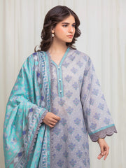 edenrobe Allure Lawn Unstitched Printed 3Pc Suit EWU6A1-36610