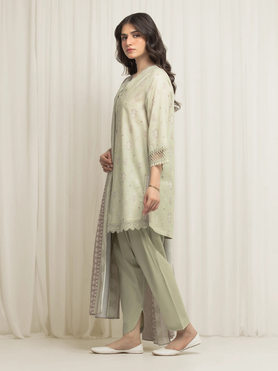 edenrobe Allure Lawn Unstitched Printed 3Pc Suit EWU6A1-36614