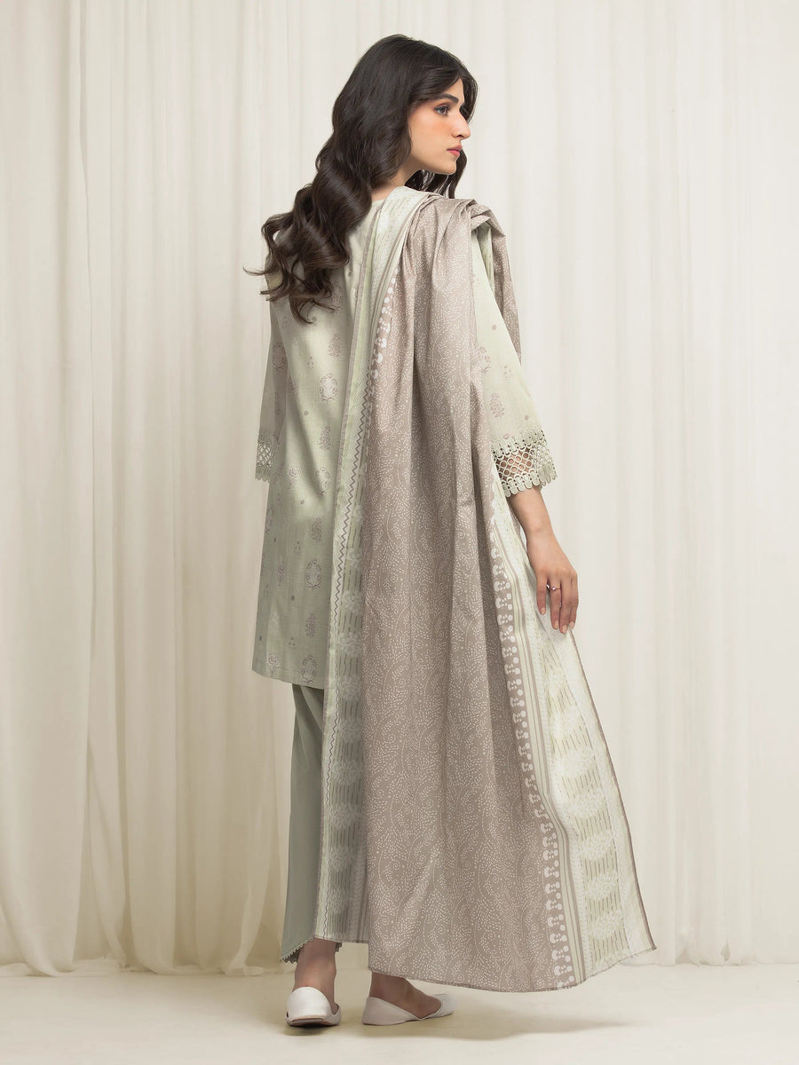 edenrobe Allure Lawn Unstitched Printed 3Pc Suit EWU6A1-36614