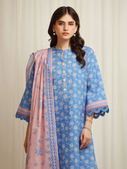 edenrobe Allure Lawn Unstitched Printed 3Pc Suit EWU6A1-36615