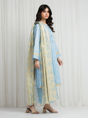 edenrobe Allure Lawn Unstitched Printed 3Pc Suit EWU6A1-36616