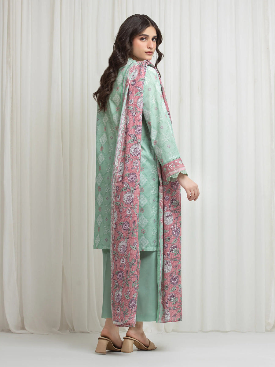 edenrobe Allure Lawn Unstitched Printed 3Pc Suit EWU6A1-36617
