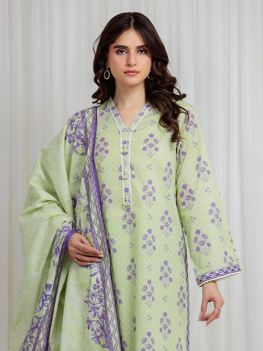 edenrobe Allure Lawn Unstitched Printed 3Pc Suit EWU6A1-36618