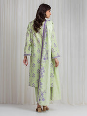 edenrobe Allure Lawn Unstitched Printed 3Pc Suit EWU6A1-36618