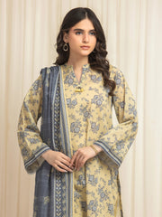 edenrobe Allure Lawn Unstitched Printed 3Pc Suit EWU6A1-36619