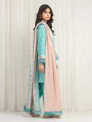 edenrobe Allure Lawn Unstitched Printed 3Pc Suit EWU6A1-36620