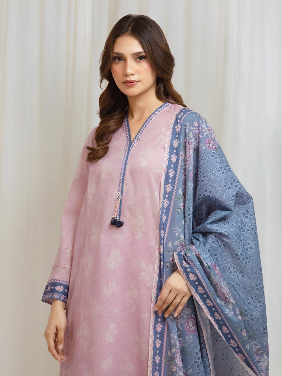 edenrobe Allure Lawn Unstitched Printed 3Pc Suit EWU6A1-36621