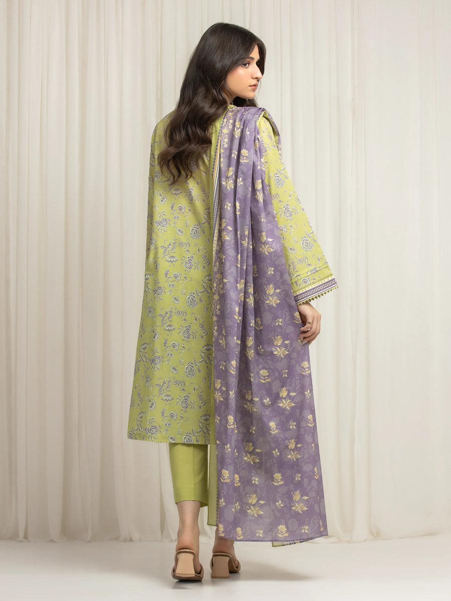 edenrobe Allure Lawn Unstitched Printed 3Pc Suit EWU6A1-36622