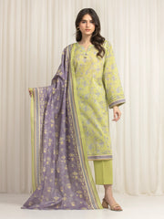 edenrobe Allure Lawn Unstitched Printed 3Pc Suit EWU6A1-36622