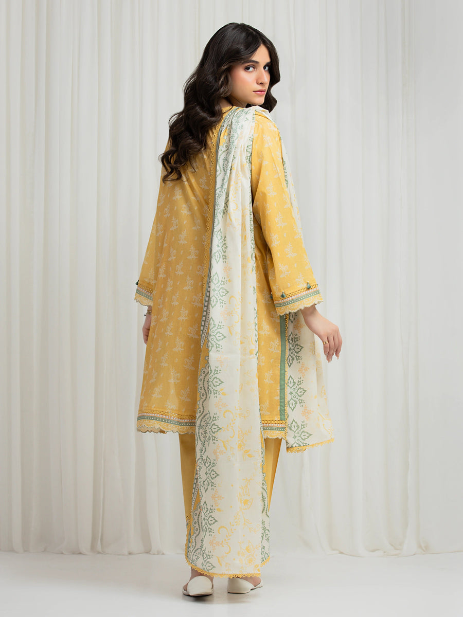 edenrobe Allure Lawn Unstitched Printed 3Pc Suit EWU6A1-36624