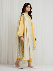 edenrobe Allure Lawn Unstitched Printed 3Pc Suit EWU6A1-36624