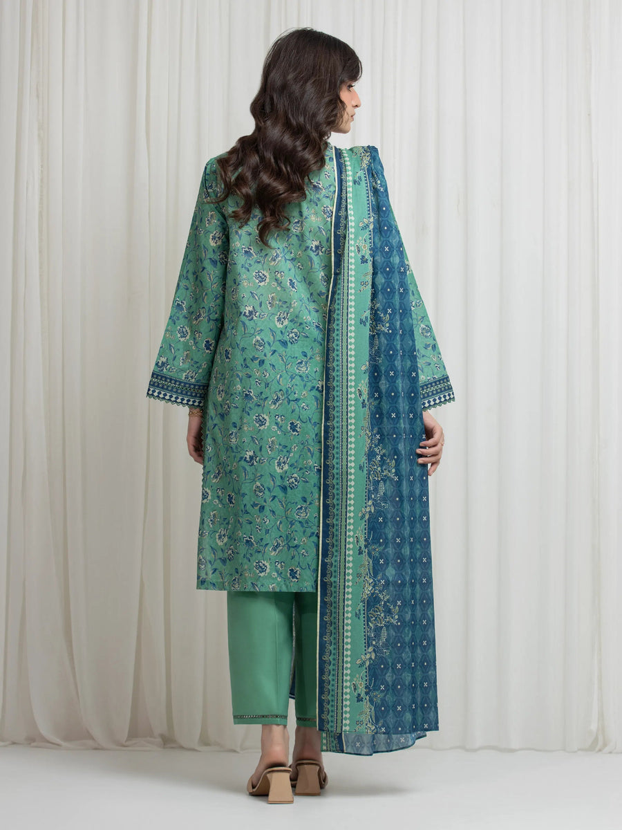 edenrobe Allure Lawn Unstitched Printed 3Pc Suit EWU6A1-36626