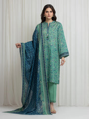 edenrobe Allure Lawn Unstitched Printed 3Pc Suit EWU6A1-36626