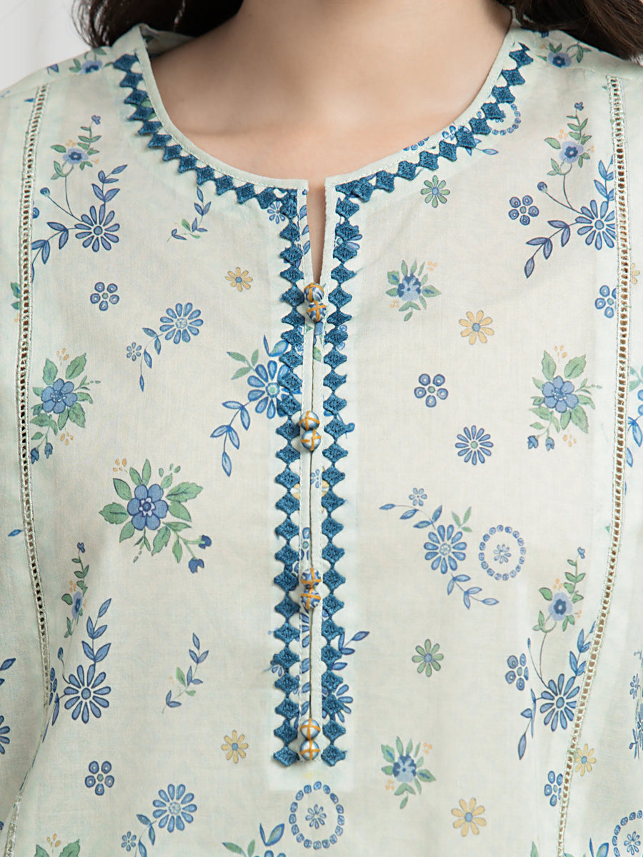 edenrobe Allure Lawn Unstitched Printed 3Pc Suit EWU6A1-36627