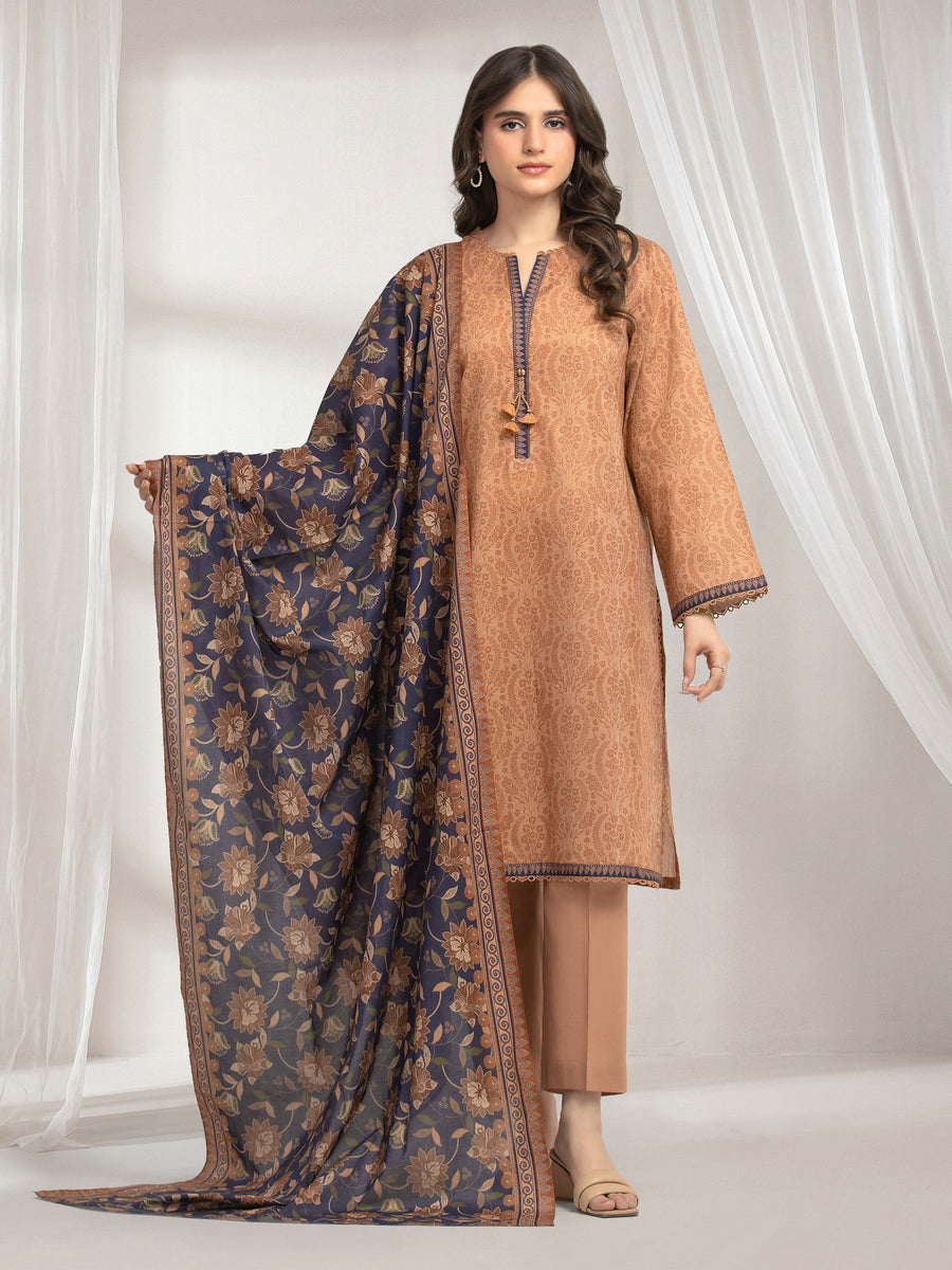 edenrobe Allure Lawn Unstitched Printed 3Pc Suit EWU6A1-36630