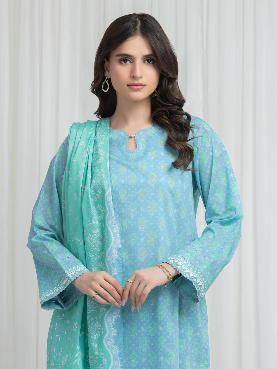 edenrobe Allure Lawn Unstitched Printed 3Pc Suit EWU6A1-36631