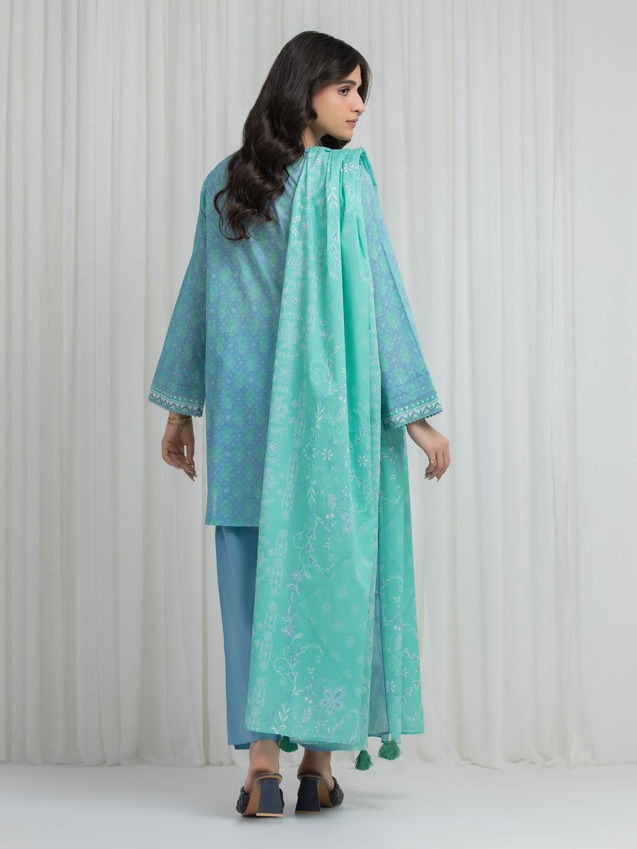 edenrobe Allure Lawn Unstitched Printed 3Pc Suit EWU6A1-36631