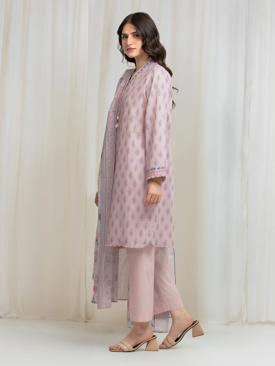 edenrobe Allure Lawn Unstitched Printed 3Pc Suit EWU6A1-36636