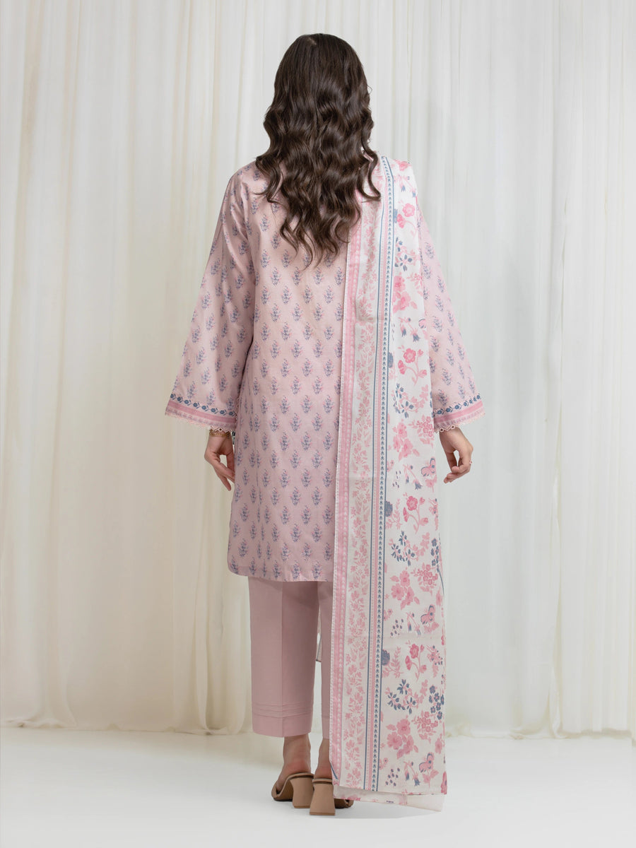 edenrobe Allure Lawn Unstitched Printed 3Pc Suit EWU6A1-36636