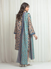 edenrobe Allure Lawn Unstitched Printed 3Pc Suit EWU6A1-36638