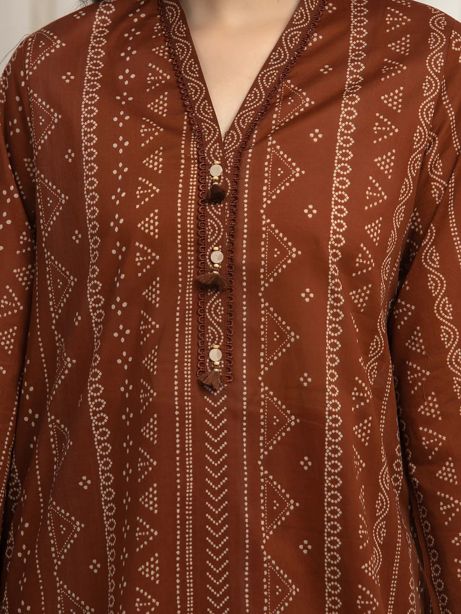 edenrobe Allure Lawn Unstitched Printed 3Pc Suit EWU6A1-36639