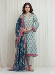 edenrobe Allure Lawn Unstitched Printed 3Pc Suit EWU6A1-36640
