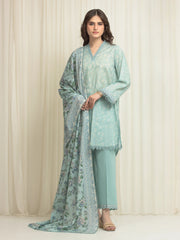 edenrobe Allure Lawn Unstitched Printed 3Pc Suit EWU6A1-36641