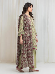 edenrobe Allure Lawn Unstitched Printed 3Pc Suit EWU6A1-36643