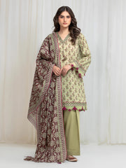 edenrobe Allure Lawn Unstitched Printed 3Pc Suit EWU6A1-36643