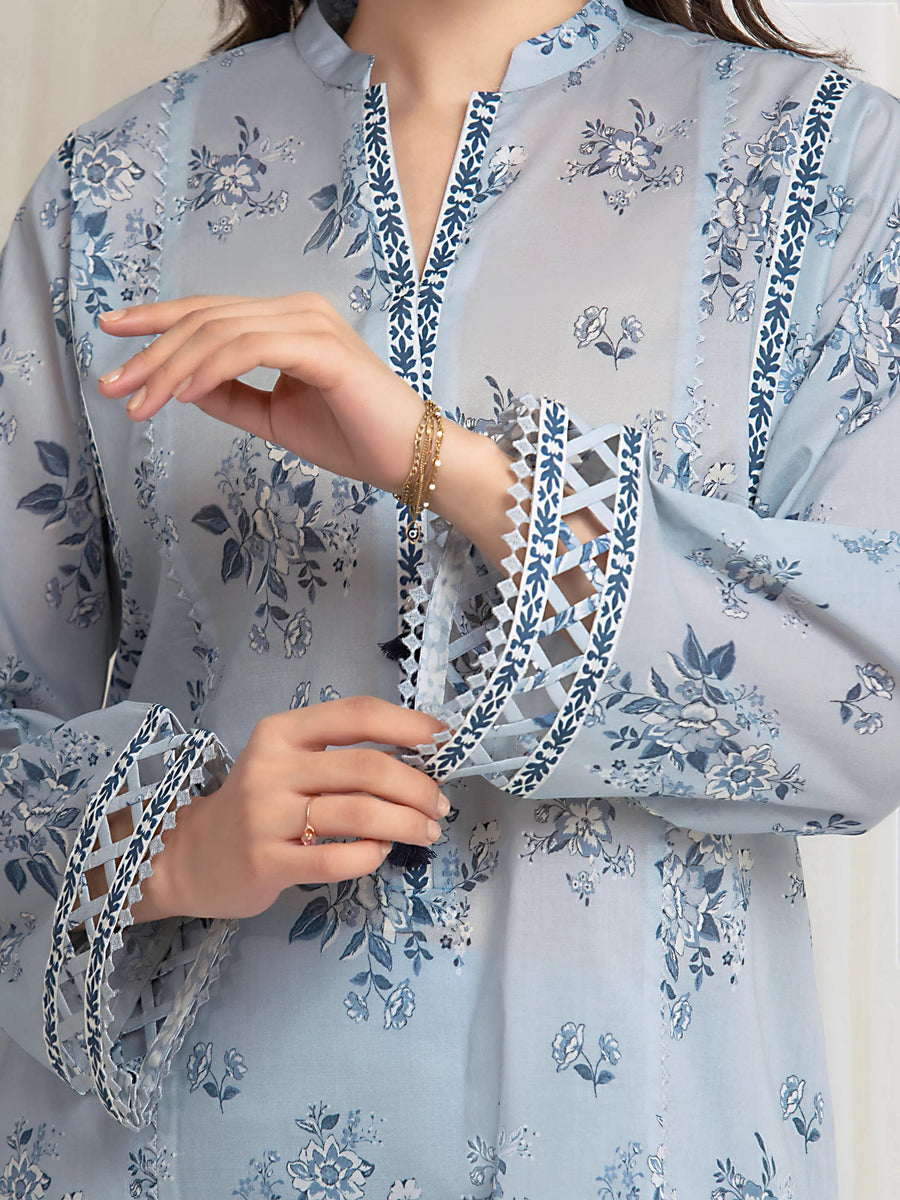 edenrobe Allure Lawn Unstitched Printed 3Pc Suit EWU6A1-36644