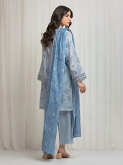 edenrobe Allure Lawn Unstitched Printed 3Pc Suit EWU6A1-36644