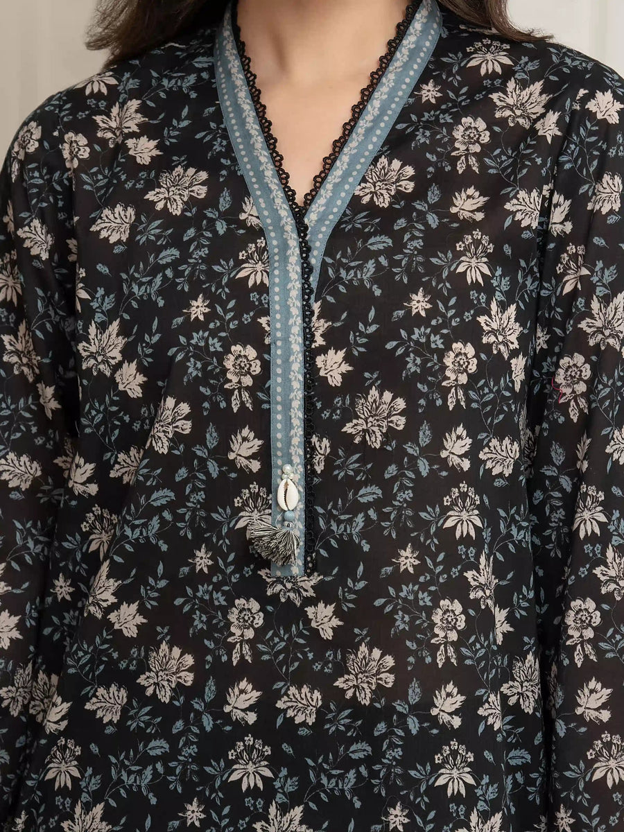 edenrobe Allure Lawn Unstitched Printed 3Pc Suit EWU6A1-36645