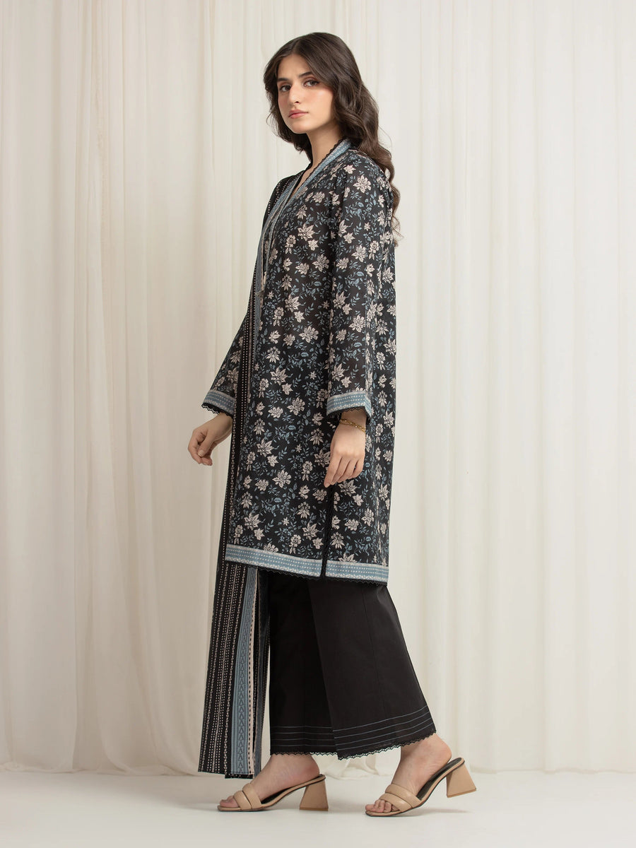 edenrobe Allure Lawn Unstitched Printed 3Pc Suit EWU6A1-36645