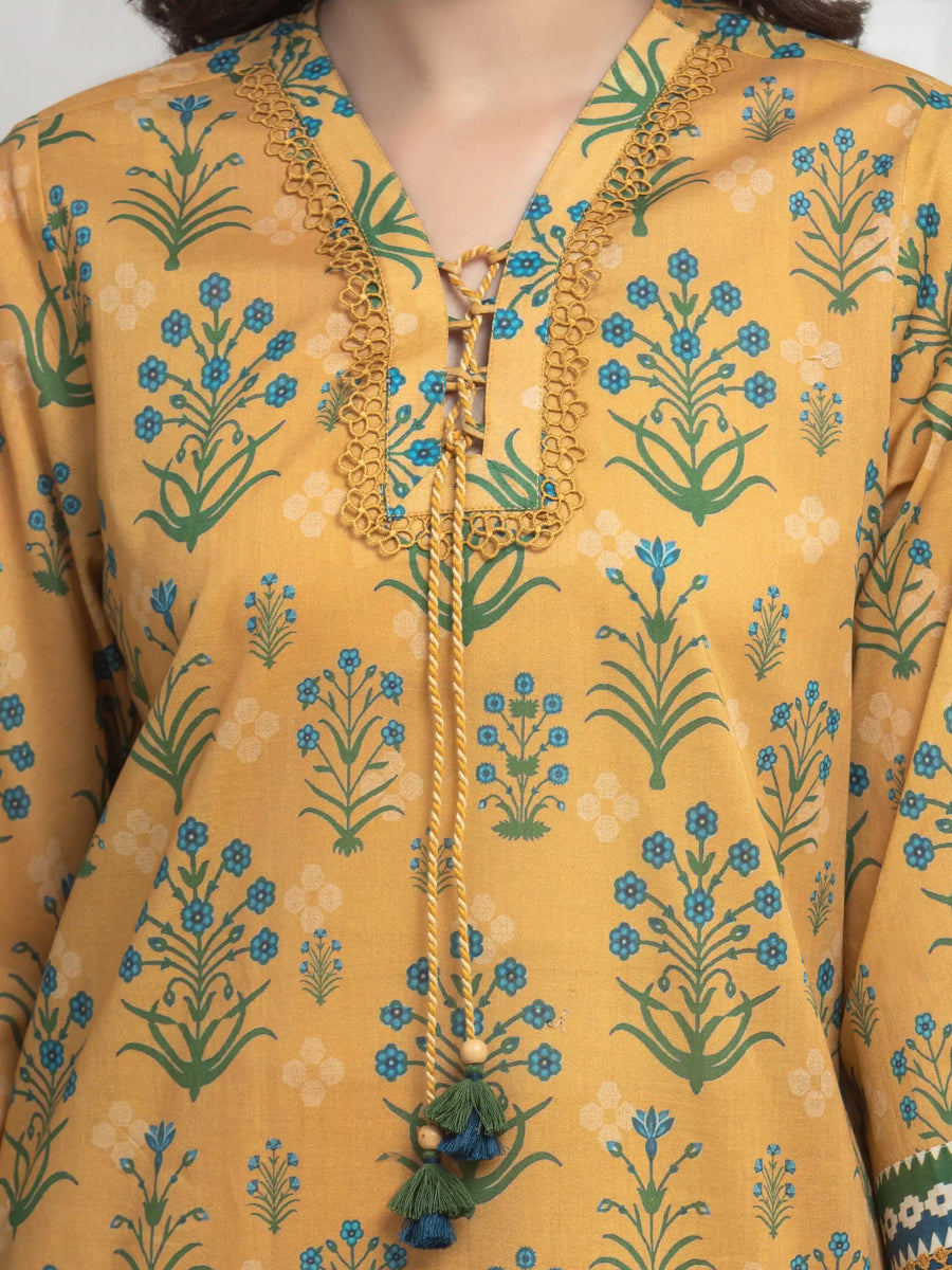 edenrobe Allure Lawn Unstitched Printed 3Pc Suit EWU6A1-36647
