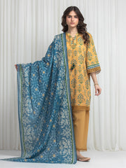 edenrobe Allure Lawn Unstitched Printed 3Pc Suit EWU6A1-36647