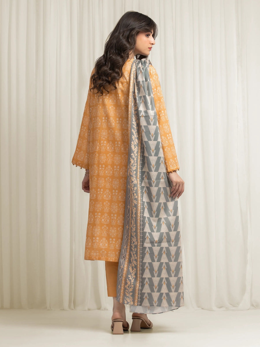 edenrobe Allure Lawn Unstitched Printed 3Pc Suit EWU6A1-36648