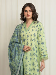 edenrobe Allure Lawn Unstitched Printed 3Pc Suit EWU6A1-36650
