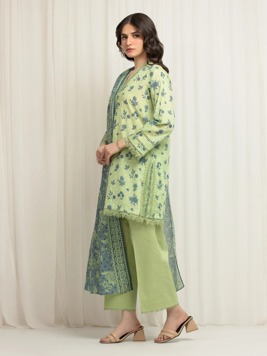 edenrobe Allure Lawn Unstitched Printed 3Pc Suit EWU6A1-36650