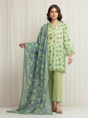 edenrobe Allure Lawn Unstitched Printed 3Pc Suit EWU6A1-36650