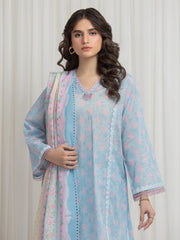 edenrobe Allure Lawn Unstitched Printed 3Pc Suit EWU6A1-36651