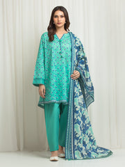 edenrobe Allure Lawn Unstitched Printed 3Pc Suit EWU6A1-36652