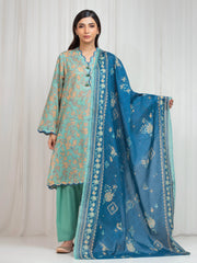 edenrobe Allure Lawn Unstitched Printed 3Pc Suit EWU6A1-36654