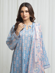 edenrobe Allure Lawn Unstitched Printed 3Pc Suit EWU6A1-36655
